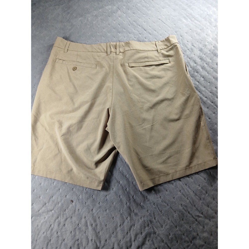 Hang Ten Men's 40 Khaki Hybrid Golf Shorts Tan Stretch Flat Front - Picture 10 of 10